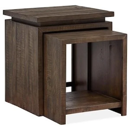 Rustic Nesting End Table Set